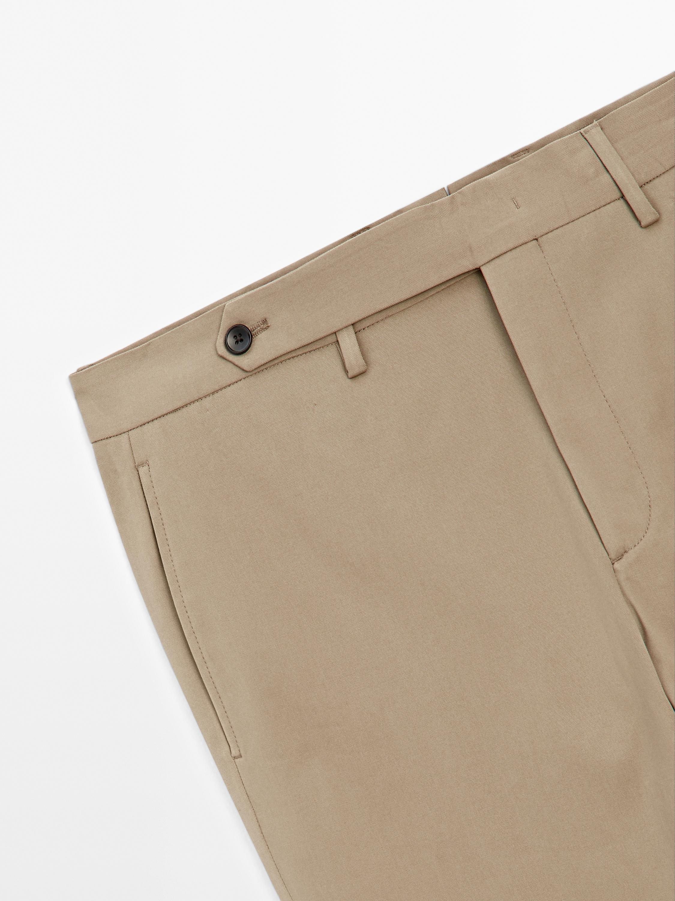 Pantalon slim en coton mélang